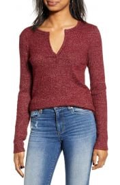 Socialite Long Sleeve Thermal Henley Top   Nordstrom at Nordstrom